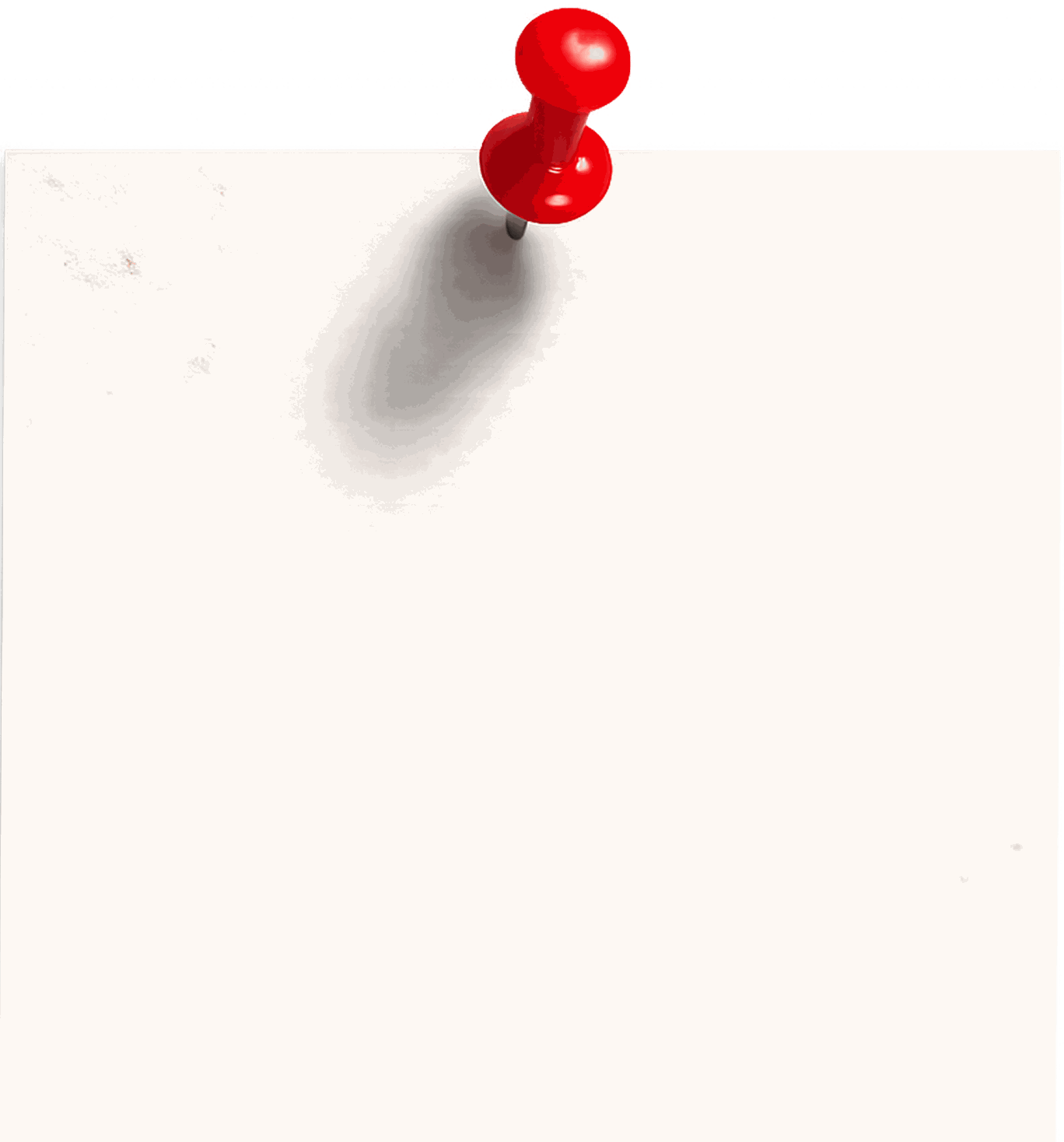Eine handgeschriebene Notiz, an die Aussicht gepinnt